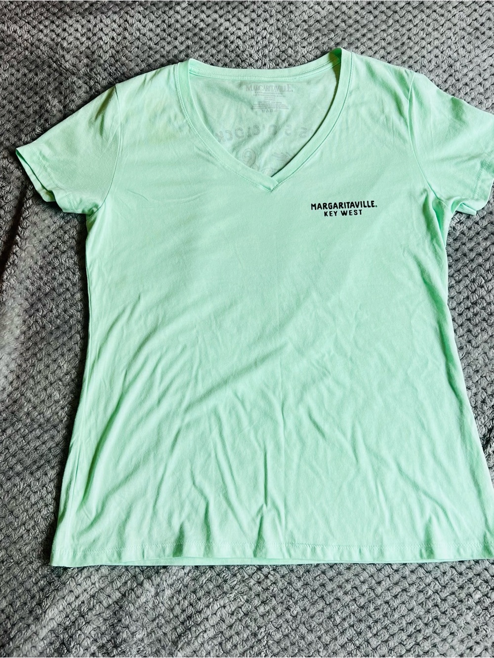 Margaritaville Mint Green V-Neck Short Sleeve Tee